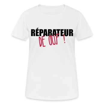 Reparatur / Repairman / Repairer / Repair - Frauen T-Shirt atmungsaktiv - Weiß - Vorne - AI Model Female 172 dark (172cm)