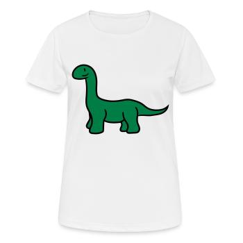 long-necked neck long cute cute little kids big co - Women's Breathable T-Shirt - white - Front - AI Model Female 172 dark (172cm)