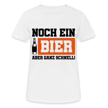 noch ein bier schnell - Frauen T-Shirt atmungsaktiv - Weiß - Vorne - AI Model Female 172 dark (172cm)