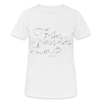 Früher war mehr Lametta - Frauen T-Shirt atmungsaktiv - Weiß - Vorne - AI Model Female 172 dark (172cm)