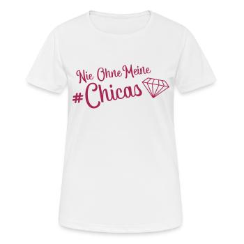 nie ohne meine chicas diamant - Frauen T-Shirt atmungsaktiv - Weiß - Vorne - AI Model Female 172 dark (172cm)