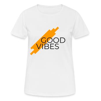 BONS VIBES - T-shirt respirant Femme - blanc - Devant - AI Model Female 172 dark (172cm)