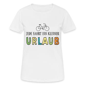 Radsport - Frauen T-Shirt atmungsaktiv - Weiß - Vorne - AI Model Female 172 dark (172cm)