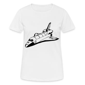 Navette spatiale - T-shirt respirant Femme - blanc - Devant - AI Model Female 172 dark (172cm)