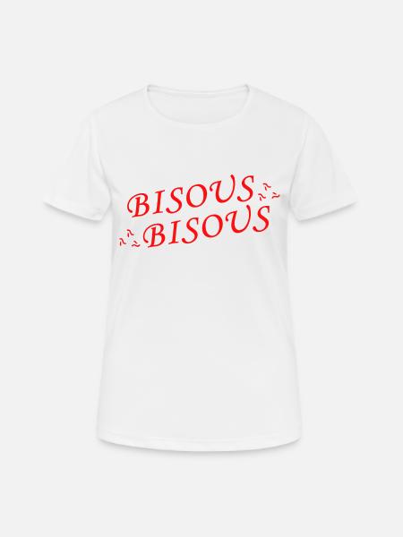 bisous - T-shirt respirant Femme - blanc