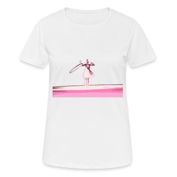 Tänzerin mit Reifen - Frauen T-Shirt atmungsaktiv - Weiß - Vorne - AI Model Female 172 dark (172cm)
