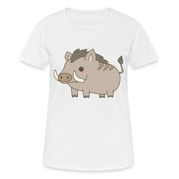 Wild boar - Women's Breathable T-Shirt - white - Front - AI Model Female 172 dark (172cm)