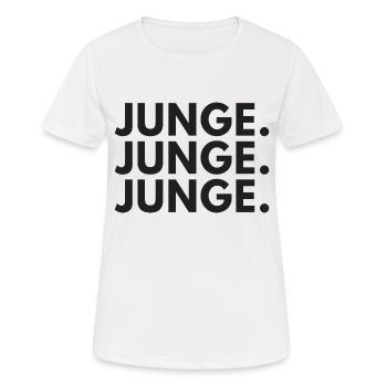 Junge Junge Junge lustiges Statement Kranplätze - Frauen T-Shirt atmungsaktiv - Weiß - Vorne - AI Model Female 172 dark (172cm)