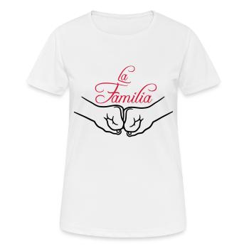 Fist Pump Familia - Women's Breathable T-Shirt - white - Front - AI Model Female 172 dark (172cm)