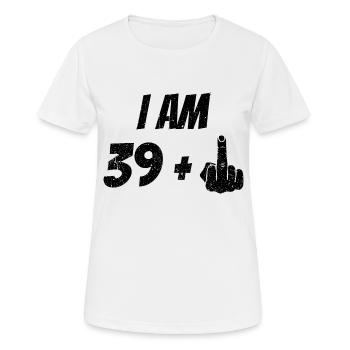40ème anniversaire 40 ans cadeau d’anniversaire drôle - T-shirt respirant Femme - blanc - Devant - AI Model Female 172 dark (172cm)