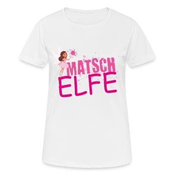 Muddy run shirt mud Matsch Lauf Elfe Team Frau - Frauen T-Shirt atmungsaktiv - Weiß - Vorne - AI Model Female 172 dark (172cm)