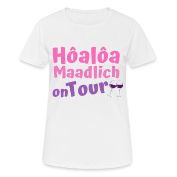 Hoaloa Maadlich on tour Hohenlohe Mädels Frauen - Frauen T-Shirt atmungsaktiv - Weiß - Vorne - AI Model Female 172 dark (172cm)