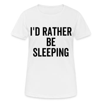 Je préfère dormir - T-shirt respirant Femme - blanc - Devant - AI Model Female 172 dark (172cm)