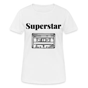 Superstar Casette Audio Rétro Vintage - T-shirt respirant Femme - blanc - Devant - AI Model Female 172 dark (172cm)