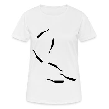 Pfanne Icon - Frauen T-Shirt atmungsaktiv - Weiß - Vorne - AI Model Female 172 dark (172cm)
