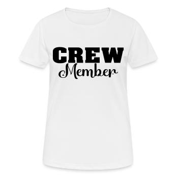 Membres d’équipage - T-shirt respirant Femme - blanc - Devant - AI Model Female 172 dark (172cm)