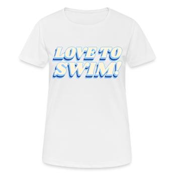 Aimer nager - T-shirt respirant Femme - blanc - Devant - AI Model Female 172 dark (172cm)