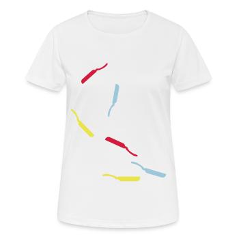Pfanne Icon - Frauen T-Shirt atmungsaktiv - Weiß - Vorne - AI Model Female 172 dark (172cm)