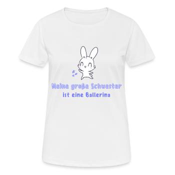 Meine beste Freundin ist eine Ballerina - Frauen T-Shirt atmungsaktiv - Weiß - Vorne - AI Model Female 172 dark (172cm)