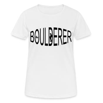 climbing - Frauen T-Shirt atmungsaktiv - Weiß - Vorne - AI Model Female 172 dark (172cm)