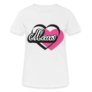 Kosename Maus Herz - Frauen T-Shirt atmungsaktiv - Weiß - Vorne - AI Model Female 172 dark (172cm)