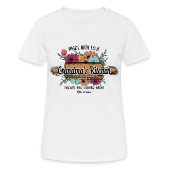 Boulangerie Baker Boulangerie Boulangerie Gâteau de confiserie - T-shirt respirant Femme - blanc - Devant - AI Model Female 172 dark (172cm)