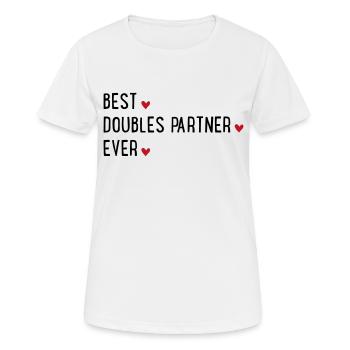 Doppel Partner - Frauen T-Shirt atmungsaktiv - Weiß - Vorne - AI Model Female 172 dark (172cm)