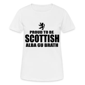 Proud to be Scottish - Women's Breathable T-Shirt - white - Front - AI Model Female 172 dark (172cm)