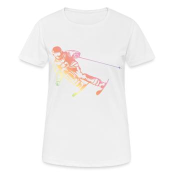 Ski Sport Silhouete - Women's Breathable T-Shirt - white - Front - AI Model Female 172 dark (172cm)