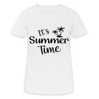 C’est l’heure d’été - T-shirt respirant Femme - blanc - Devant - AI Model Female 172 dark (172cm)