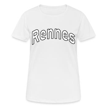 Rennes - Frauen T-Shirt atmungsaktiv - Weiß - Vorne - AI Model Female 172 dark (172cm)