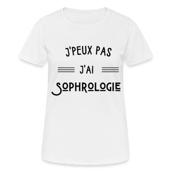 Je peux pas j'ai sophrologie - T-shirt respirant Femme - blanc - Devant - AI Model Female 172 dark (172cm)