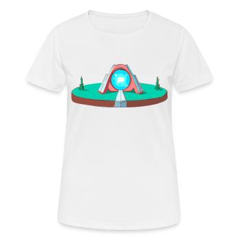 Raumschiff - Frauen T-Shirt atmungsaktiv - Weiß - Vorne - AI Model Female 172 dark (172cm)