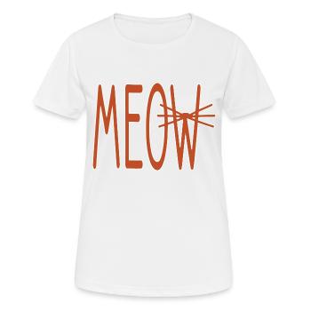 Meow meow meow - Women's Breathable T-Shirt - white - Front - AI Model Female 172 dark (172cm)