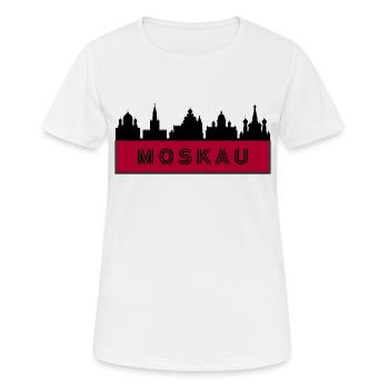 Ville de Moscou - Russie - T-shirt respirant Femme - blanc - Devant - AI Model Female 172 dark (172cm)
