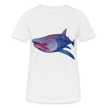 A beautiful purple whale shark as an eye-catcher - Women's Breathable T-Shirt - white - Front - AI Model Female 172 dark (172cm)