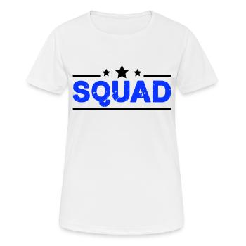 squad - Frauen T-Shirt atmungsaktiv - Weiß - Vorne - AI Model Female 172 dark (172cm)