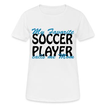 Fußball Soccer - Frauen T-Shirt atmungsaktiv - Weiß - Vorne - AI Model Female 172 dark (172cm)