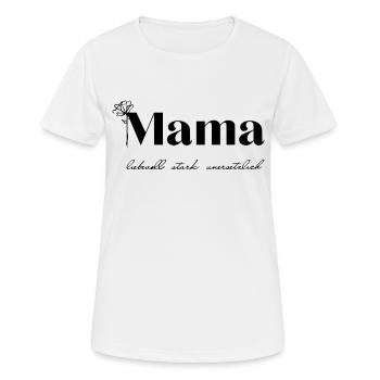 Mama liebevoll (versch. Farben) - Frauen T-Shirt atmungsaktiv - Weiß - Vorne - AI Model Female 172 dark (172cm)
