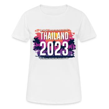 Thailand 2023 - Frauen T-Shirt atmungsaktiv - Weiß - Vorne - AI Model Female 172 dark (172cm)