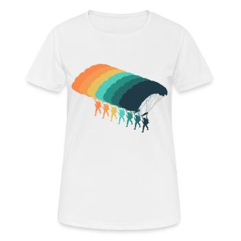 Vintage-Fallschirm - Frauen T-Shirt atmungsaktiv - Weiß - Vorne - AI Model Female 172 dark (172cm)