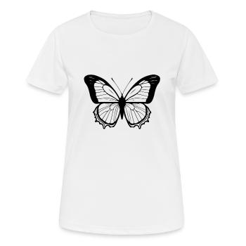 Schmetterling - Frauen T-Shirt atmungsaktiv - Weiß - Vorne - AI Model Female 172 dark (172cm)