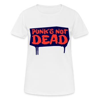 Punks Not Dead - Frauen T-Shirt atmungsaktiv - Weiß - Vorne - AI Model Female 172 dark (172cm)