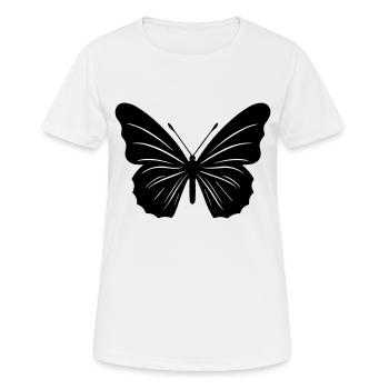 Kleiner Schmetterling - Frauen T-Shirt atmungsaktiv - Weiß - Vorne - AI Model Female 172 dark (172cm)