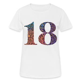 18th Birthday Leopard - Women's Breathable T-Shirt - white - Front - AI Model Female 172 dark (172cm)
