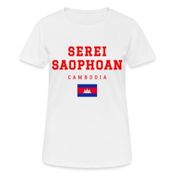 Serei Saophoan Cambodge - T-shirt respirant Femme - blanc - Devant - AI Model Female 172 dark (172cm)