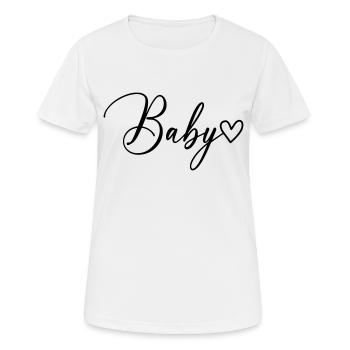 Baby Font - Women's Breathable T-Shirt - white - Front - AI Model Female 172 dark (172cm)