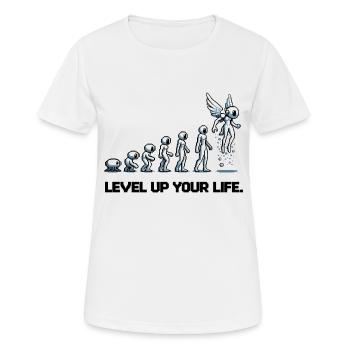Verbessere dein Leben - Frauen T-Shirt atmungsaktiv - Weiß - Vorne - AI Model Female 172 dark (172cm)