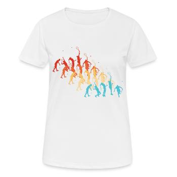 Tennis Damen Herren Tennis spielen Tennisspielen - Frauen T-Shirt atmungsaktiv - Weiß - Vorne - AI Model Female 172 dark (172cm)