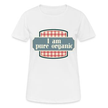 Je suis purement bio - T-shirt respirant Femme - blanc - Devant - AI Model Female 172 dark (172cm)